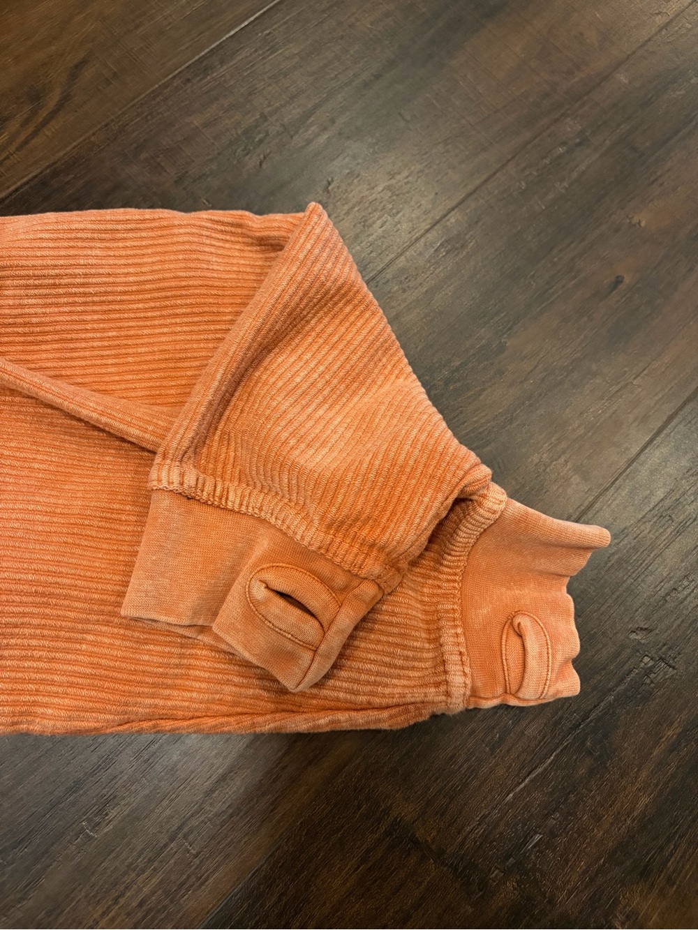 Texas Longhorns Cropped Hoodie Orange Ribbed Sweatshirt College Small - Picture 5 of 5